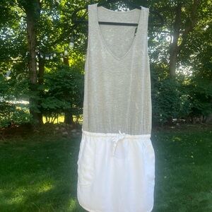 Chic Gray and White Women's Swim Cover-Up